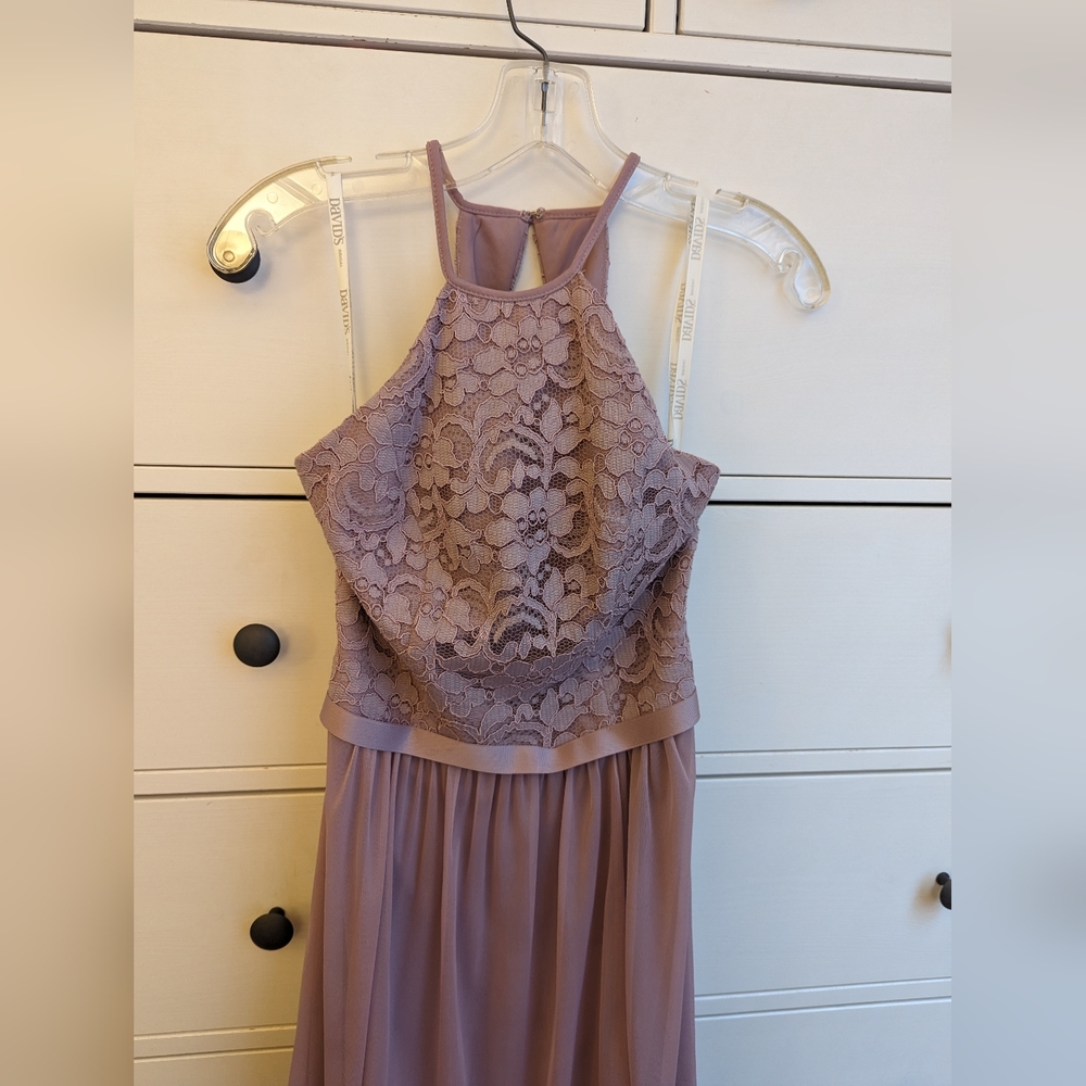 David's Bridal Bridesmaid Dress in Quartz